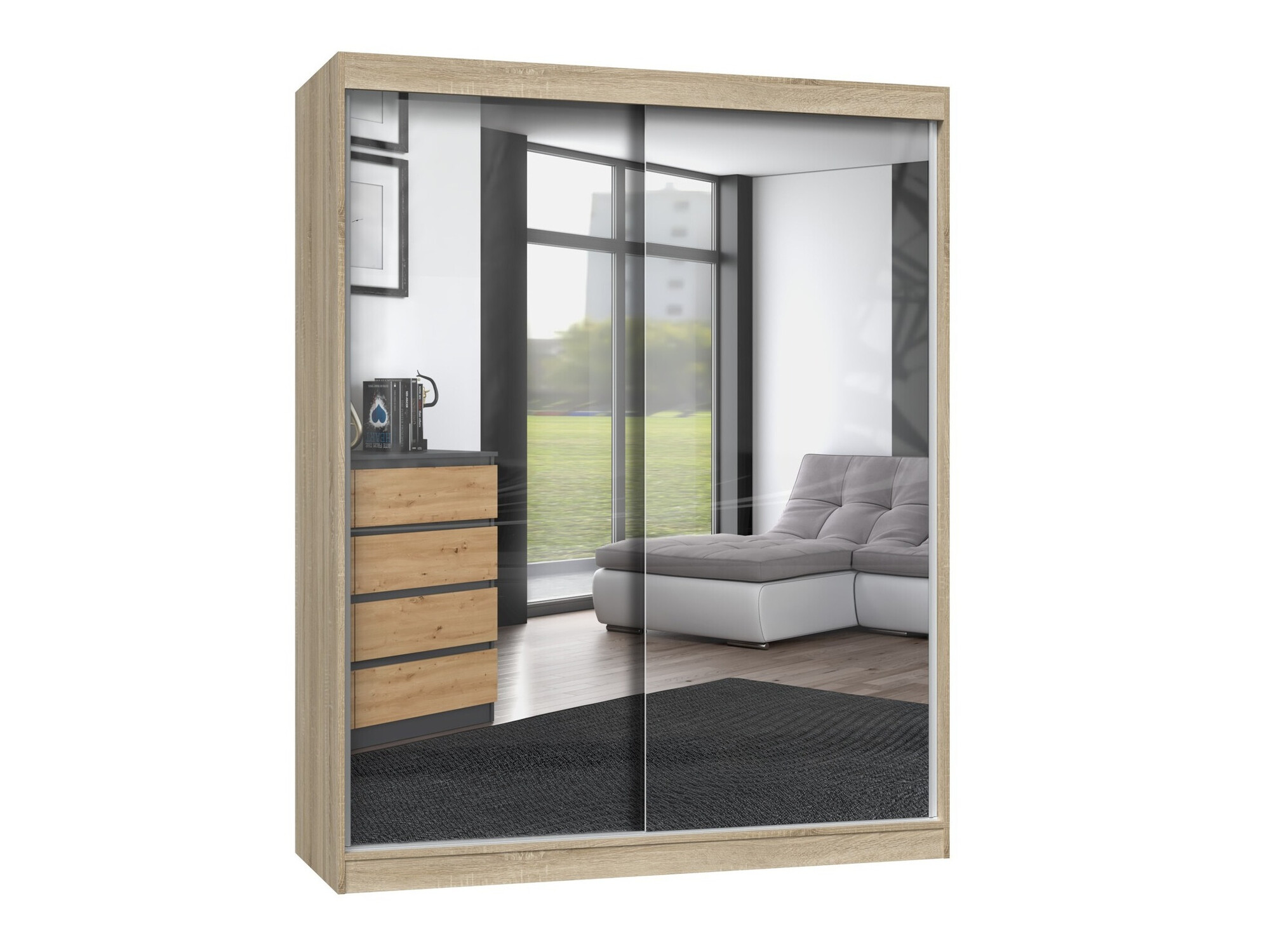 Kleiderschrank Mandeville 165 (Sonoma-Eiche)