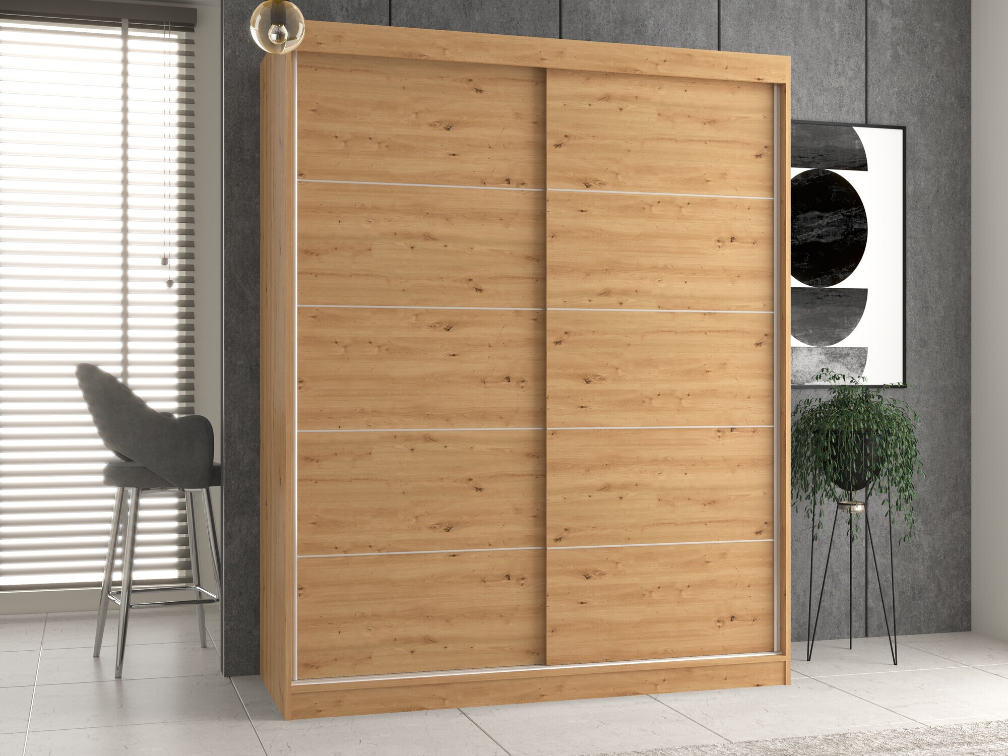 Kleiderschrank Mandeville 177 (Artisan-Eiche)