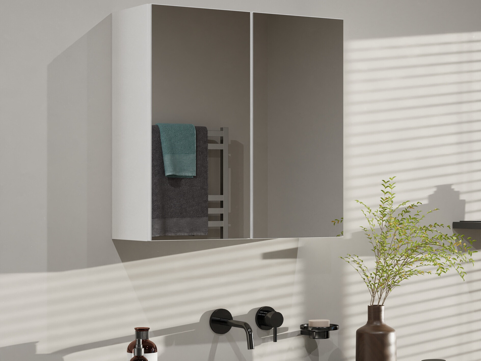 Spiegelschrank fürs Badezimmer Balelbo 101 (Weiss)