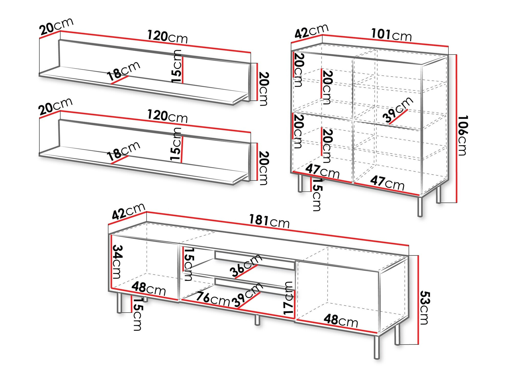 Wohnzimmer-Set Studium IV