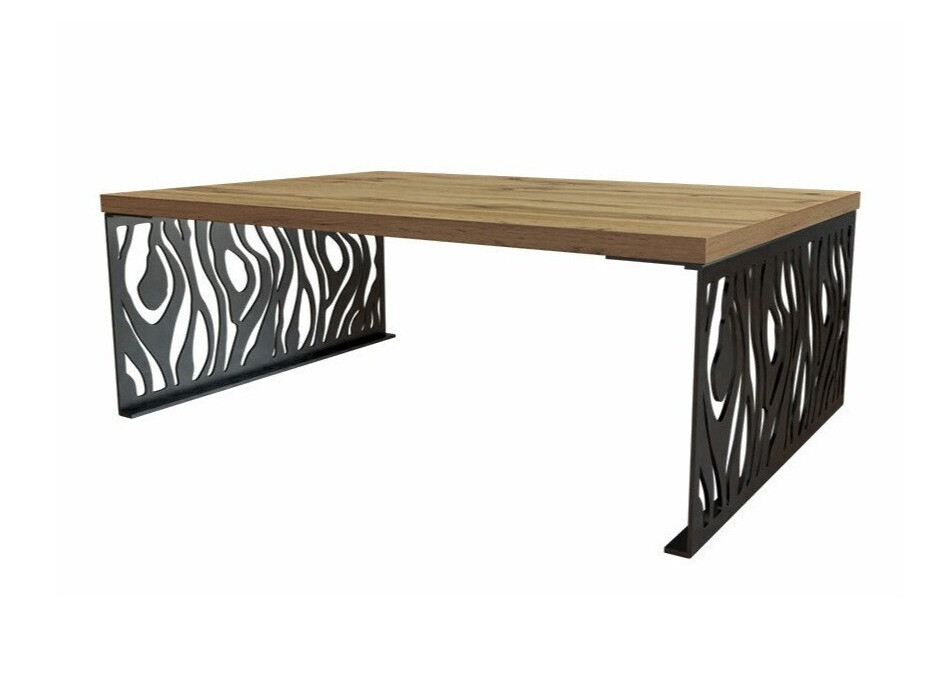 Couchtisch Germantown 108 (Eiche + Mattschwarz)