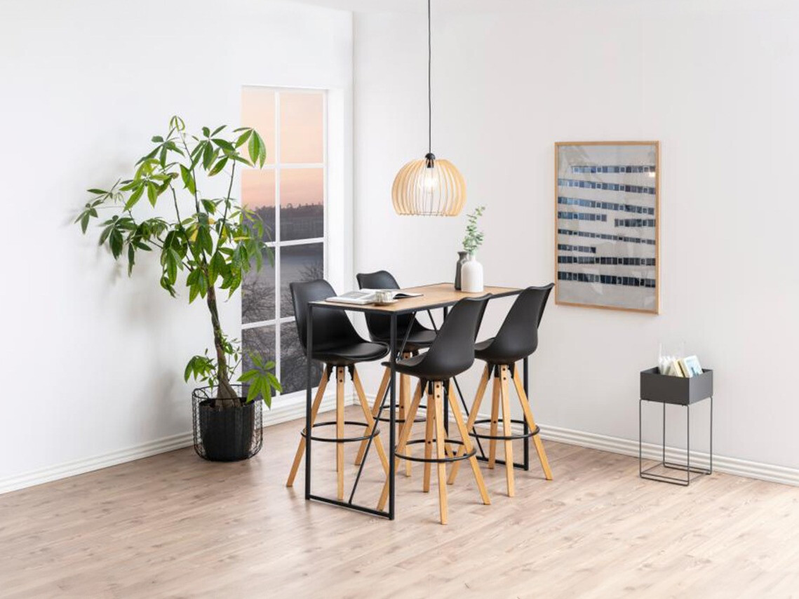 Essgruppe Norsica 517 (Schwarz + Helles Holz)