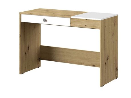 Bürotisch Almira 109 (Artisan Eichenholzoptik + Weiss + Grau)