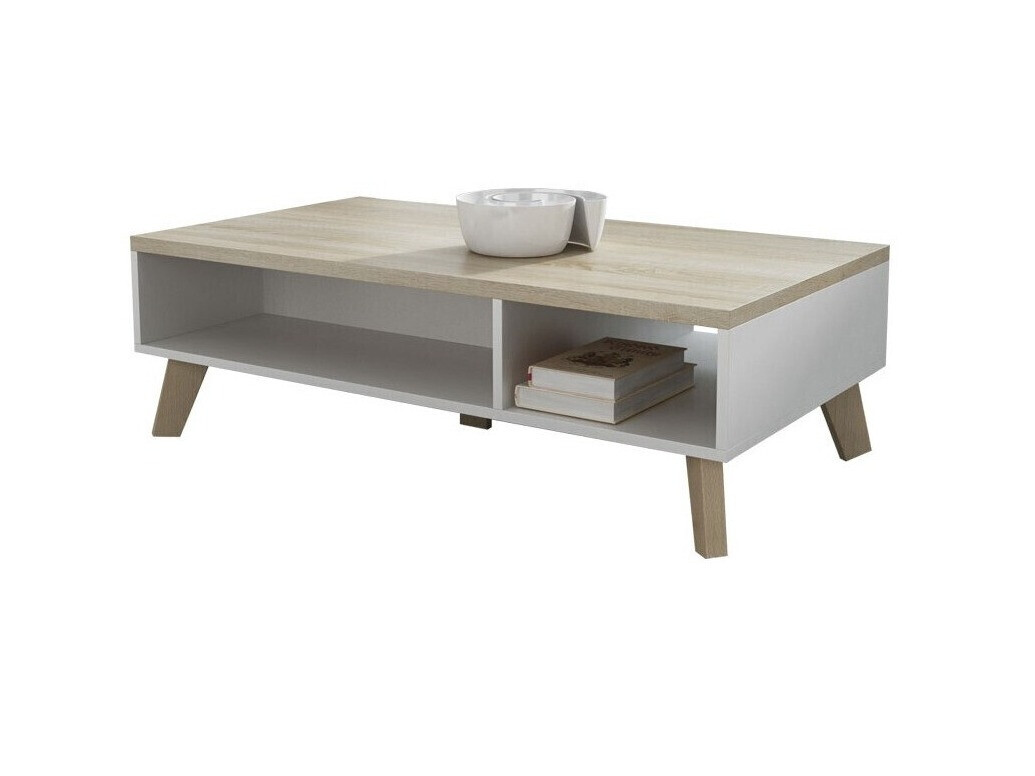 Couchtisch Larfloi 101 (Weiss + Sonoma-Eiche)