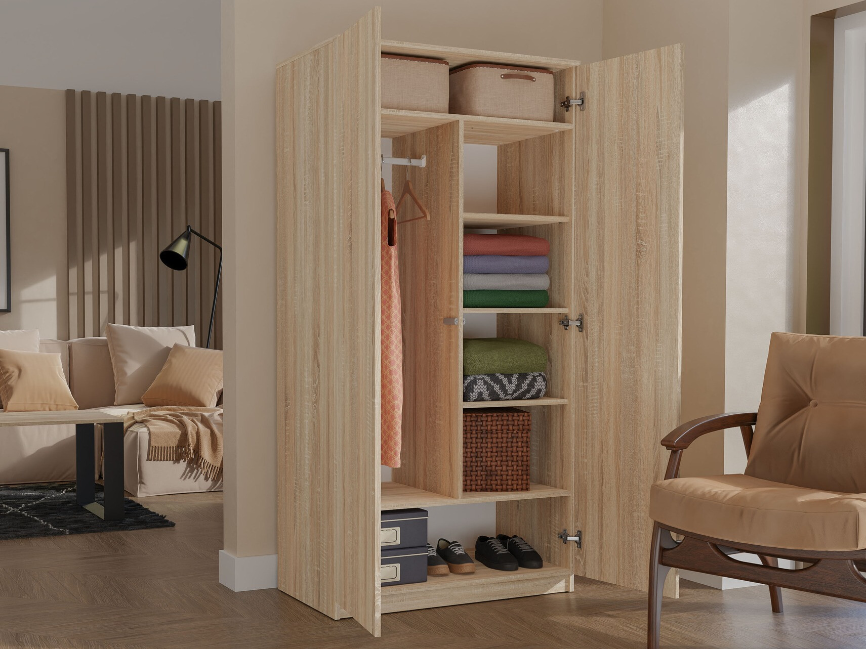 Kleiderschrank Elbvelu 117 (Sonoma-Eiche)