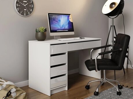 Bürotisch Comfivo 312 (Weiss + Weiss glänzend)