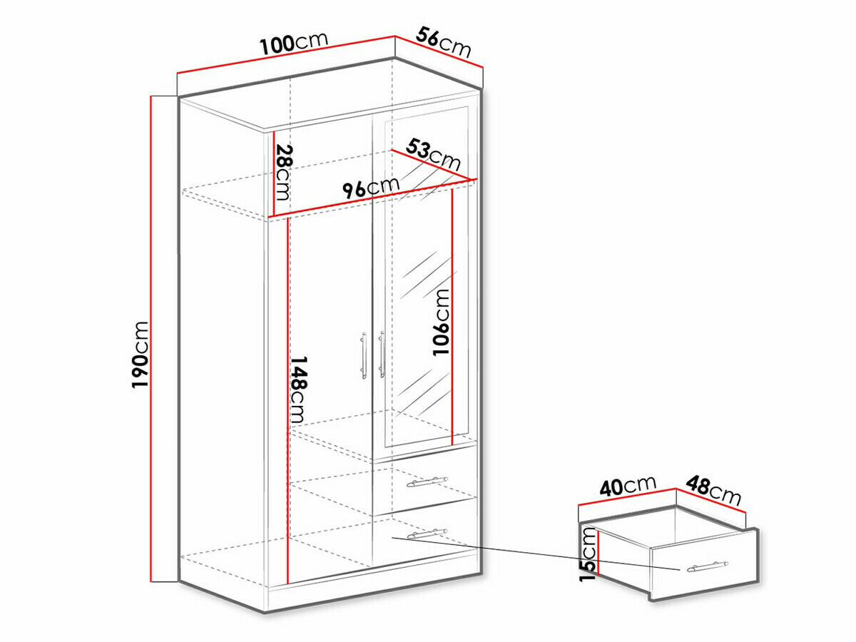 Kleiderschrank Cavmero 104 (Artisan-Eiche)