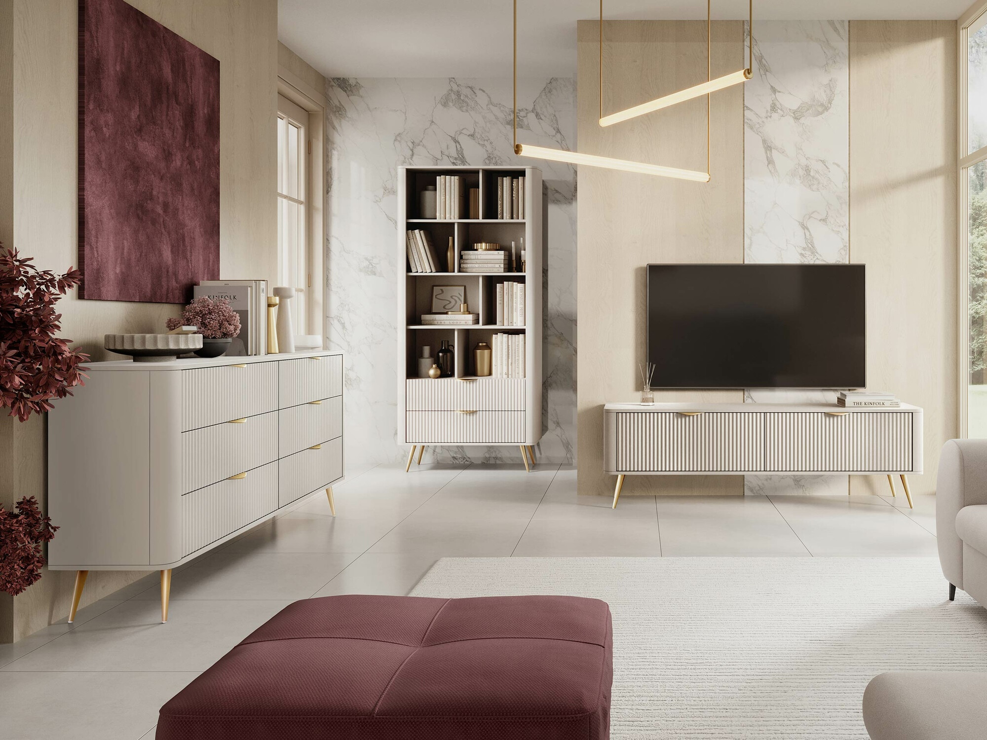 Kommoden Lectum II (Beige)