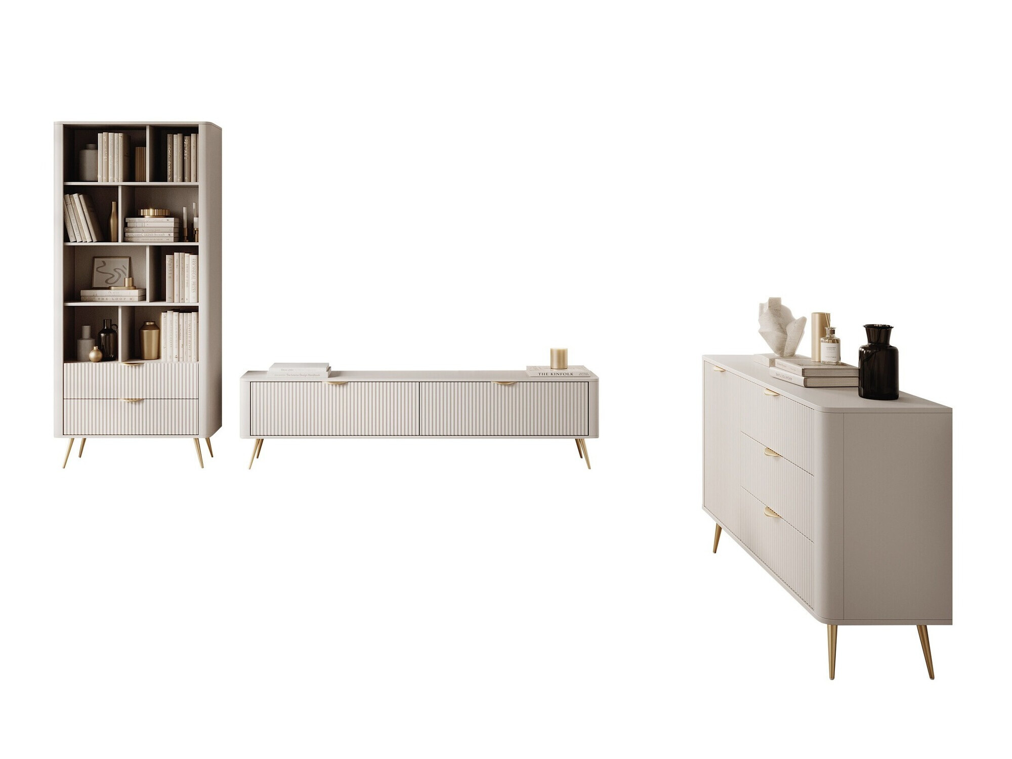 Wohnzimmer-Sets Lectum I (Beige)