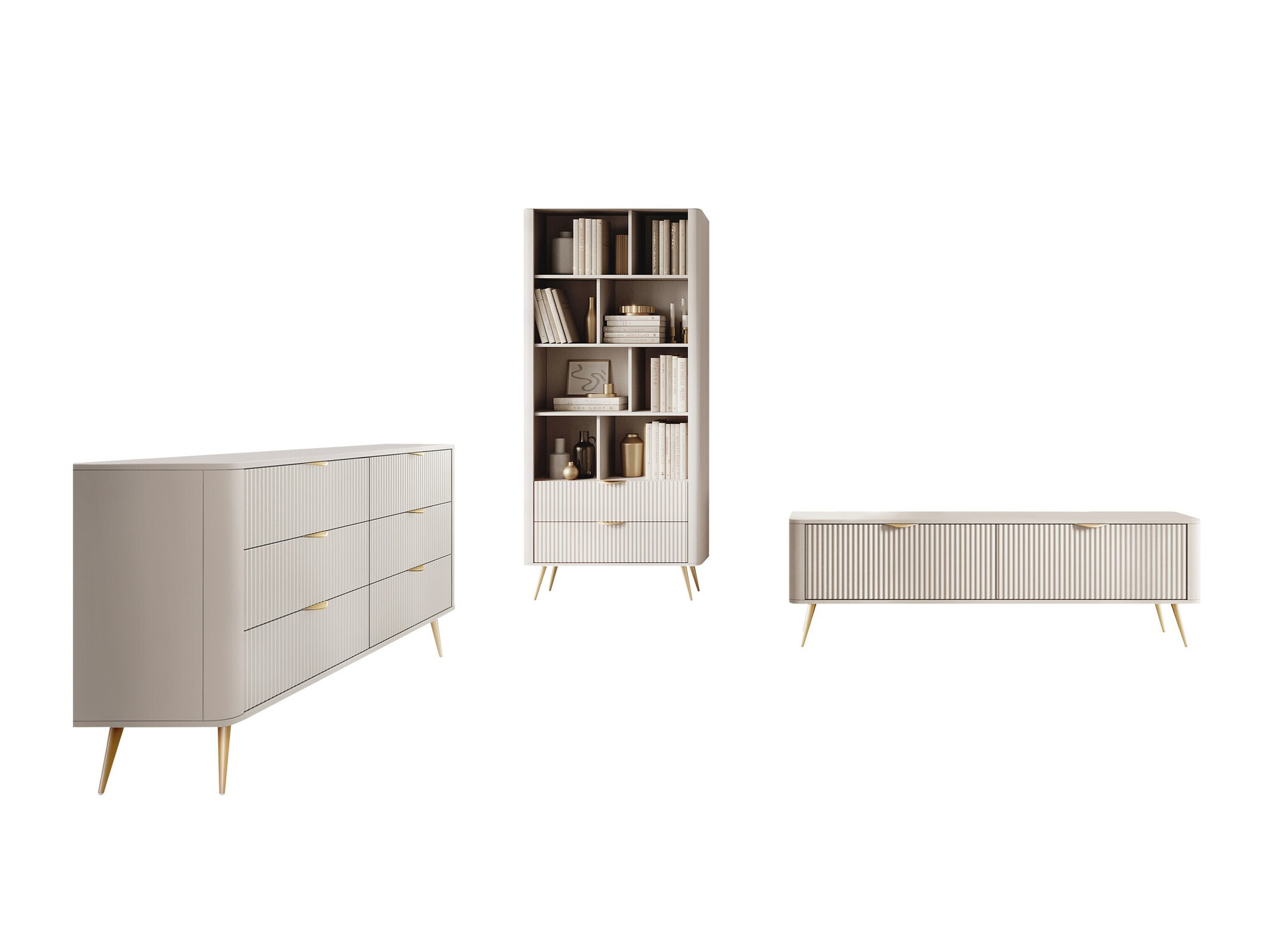Wohnzimmer-Sets Lectum II (Beige)