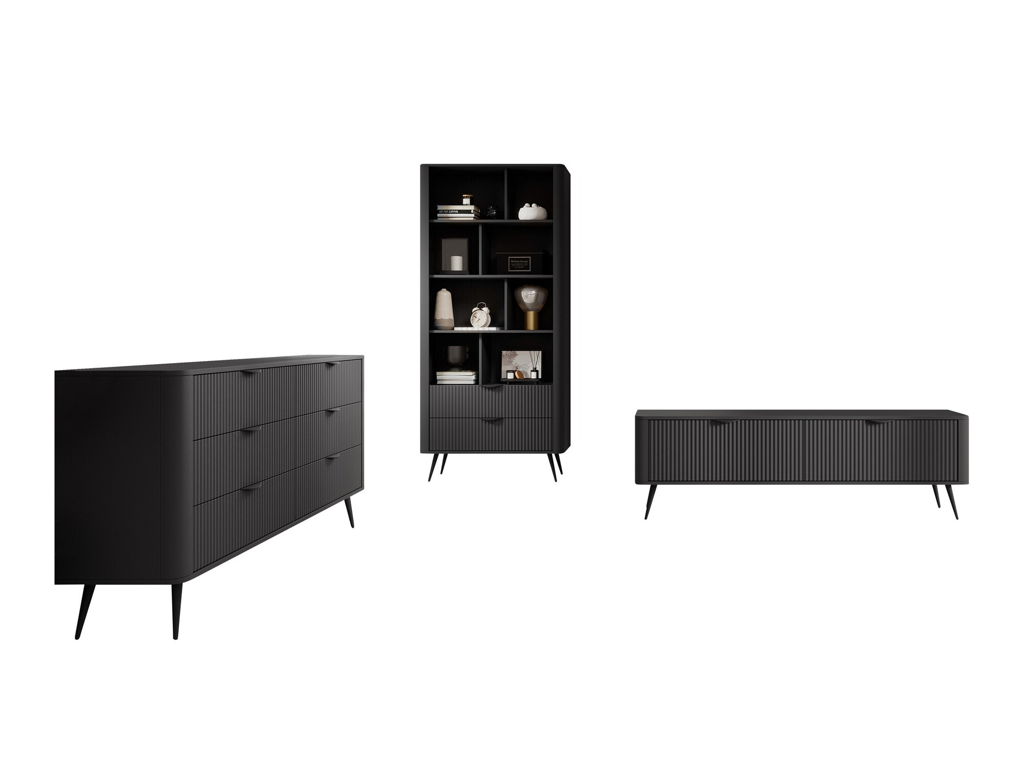 Wohnzimmer-Sets Lectum II (Graphit)