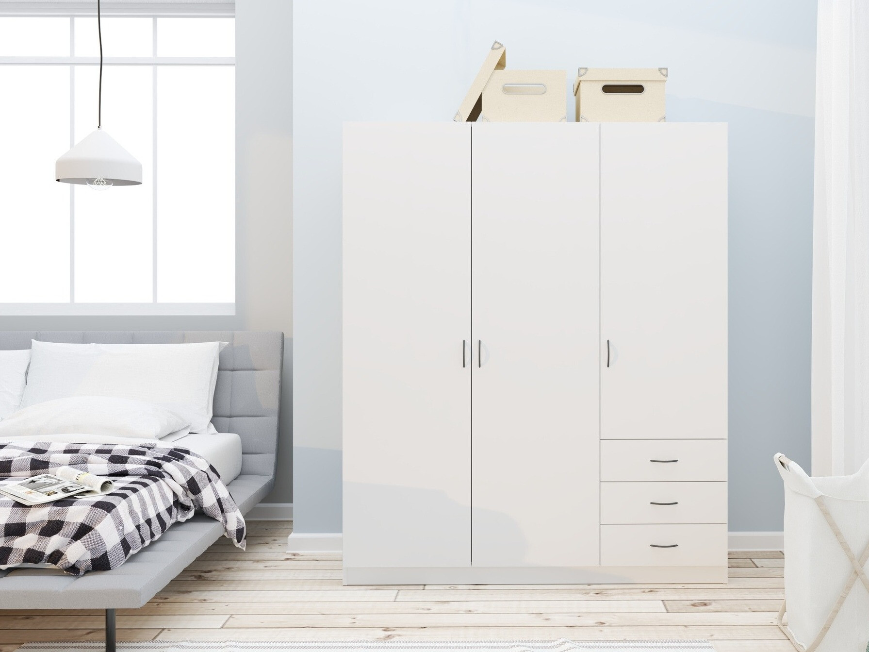 Kleiderschrank Bristol 199 (Weiss)