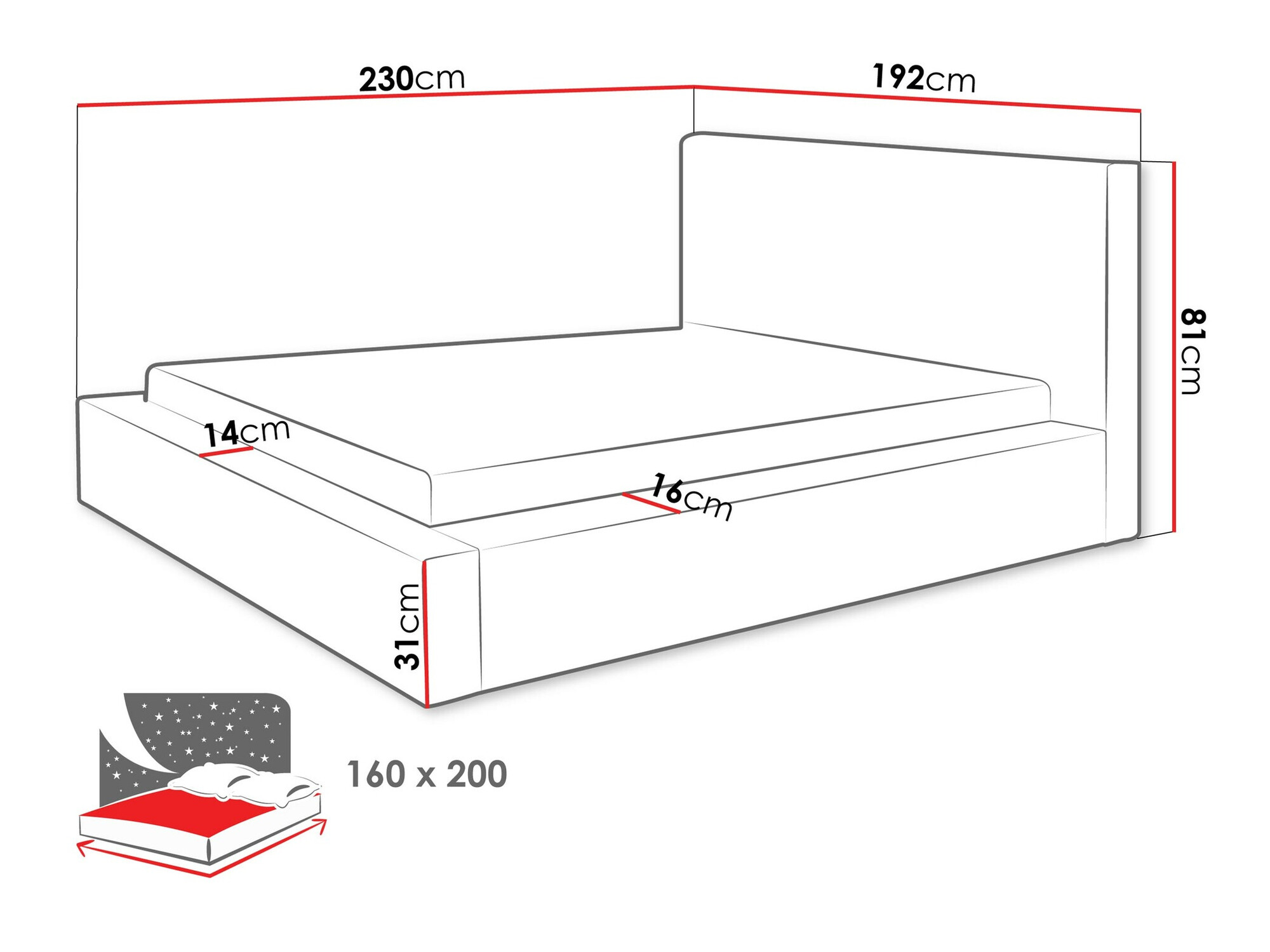 Bett TrendyNest Cervara (Top 20)
