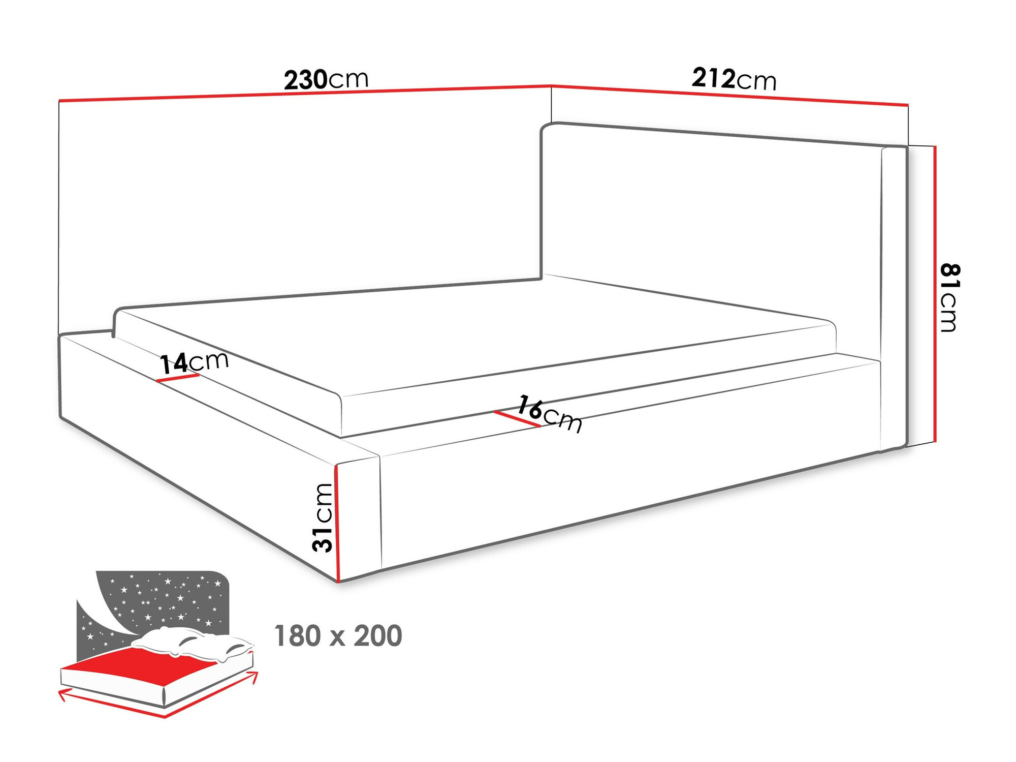Bett TrendyNest Cervara (Top 20)