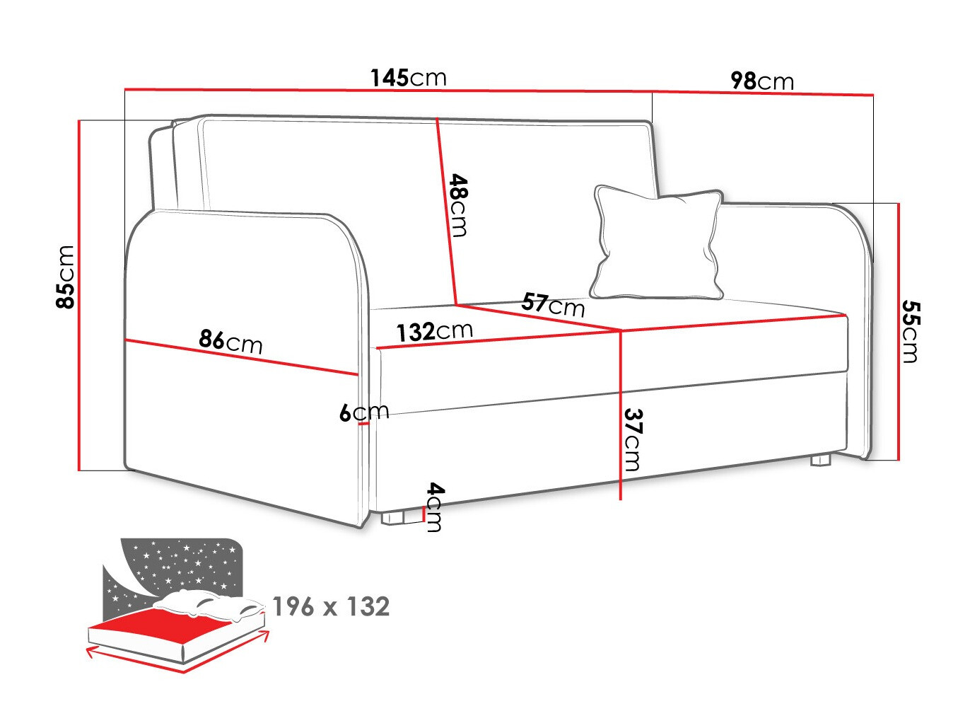 Schlafsofa Lirael III (Again 85)