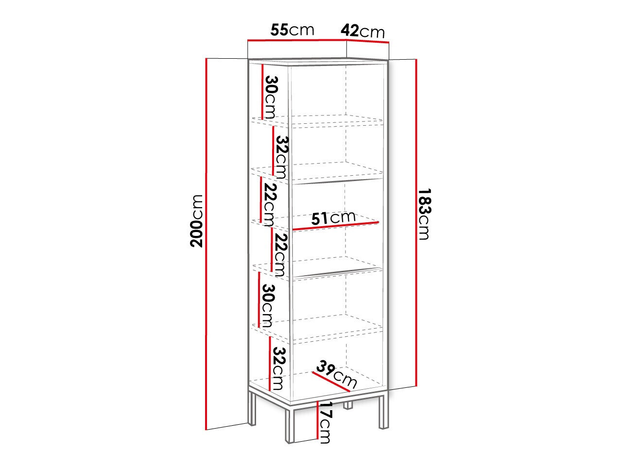 Regal Natar (Weiss + Weiss glänzend)