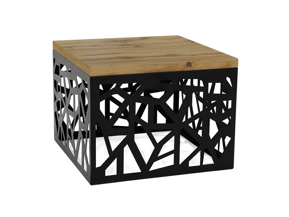 Couchtisch Germantown 102 (Mattschwarz + Eiche)