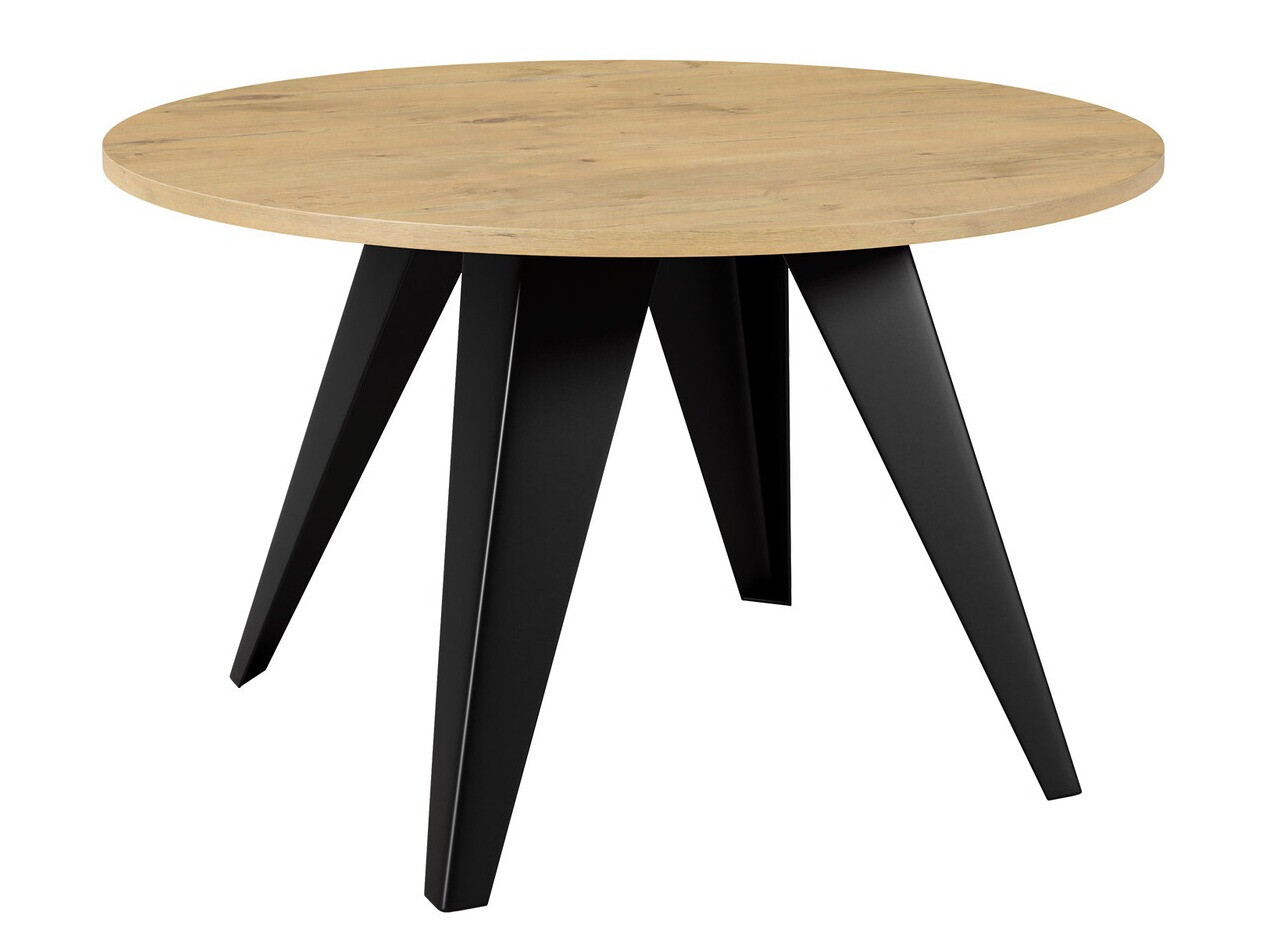 Couchtisch Oswego 116 (Schwarz + Lancelot Eichenholzoptik)