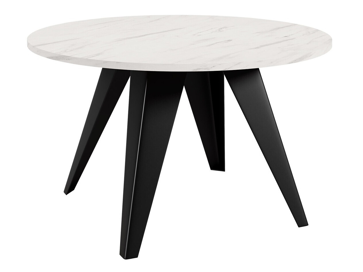 Couchtisch Oswego 116 (Schwarz + Weisser Marmor)