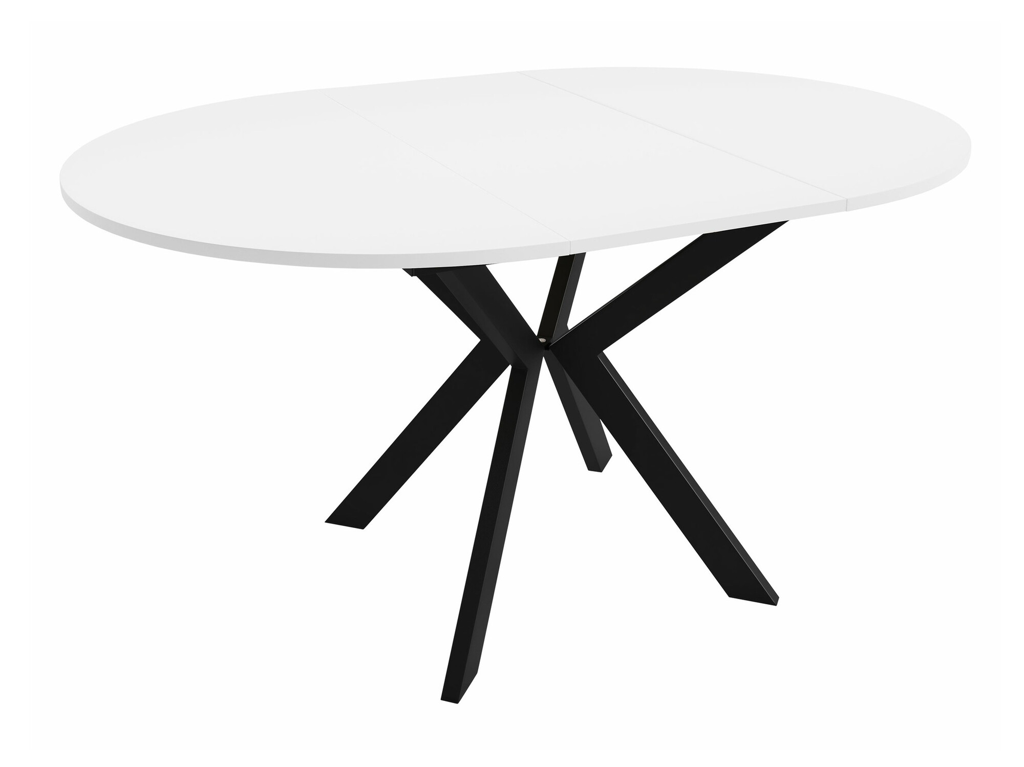 Tisch Oswego 112 (Schwarz + Weisser Marmor)