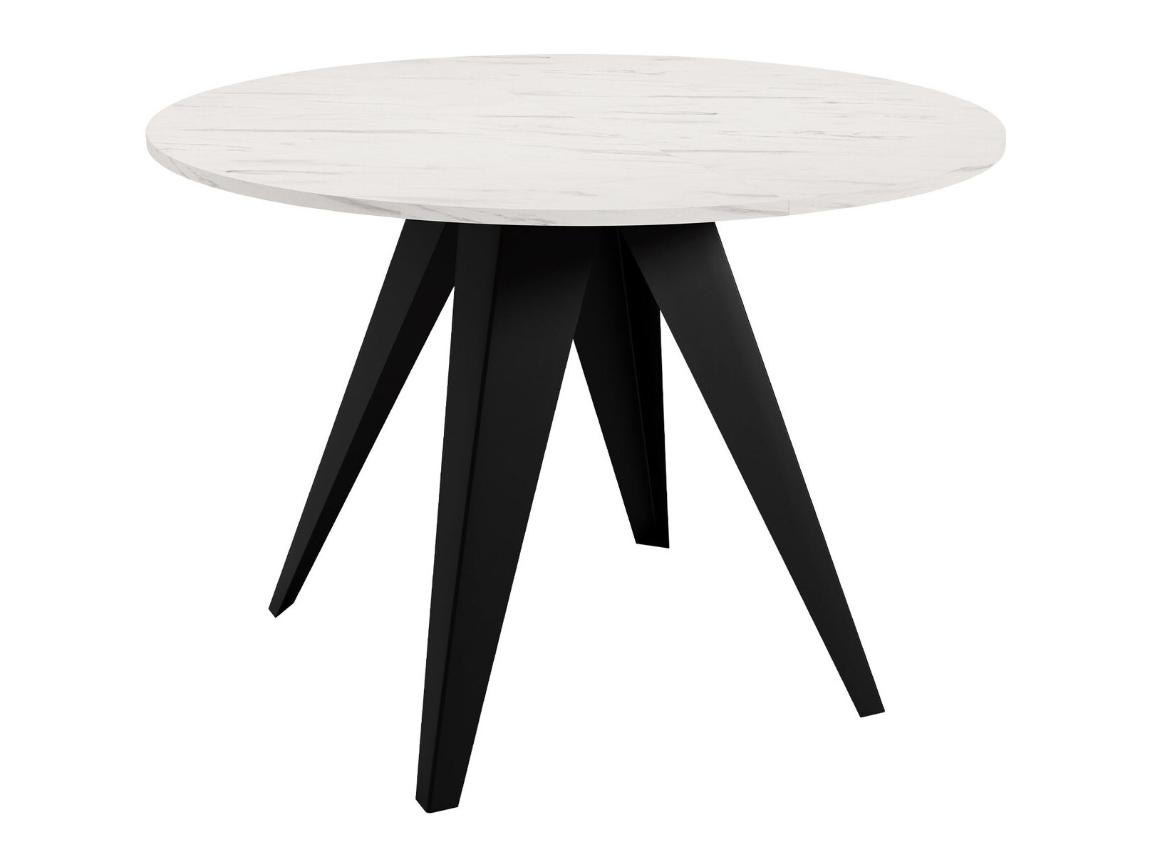 Tisch Oswego 114 (Schwarz + Weisser Marmor)