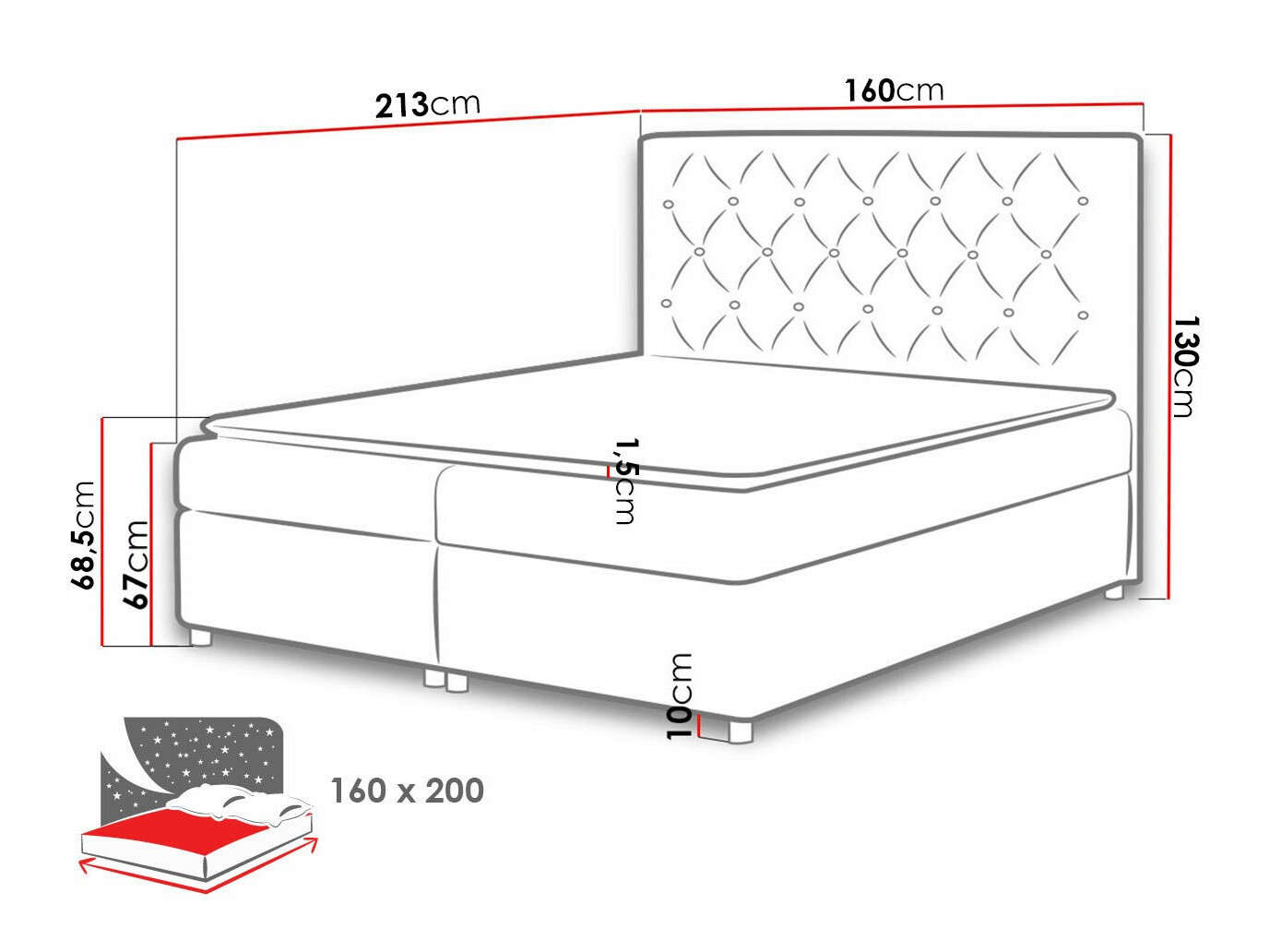 Boxspringbett Baltimore 112 (Primo 8804)