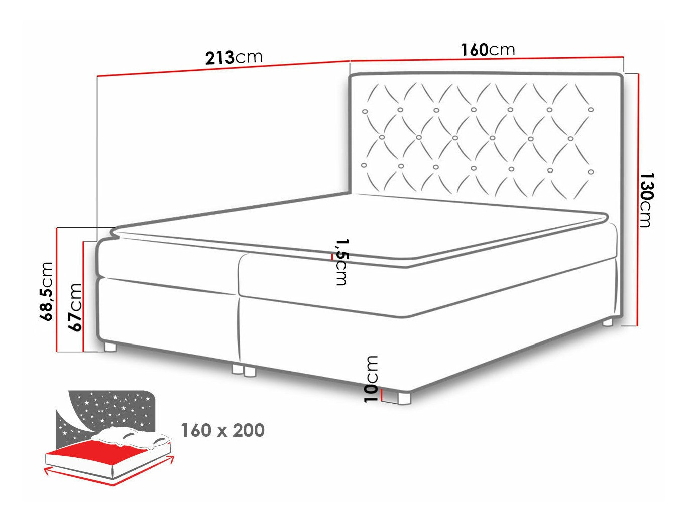 Boxspringbett Domus (Soft 017)