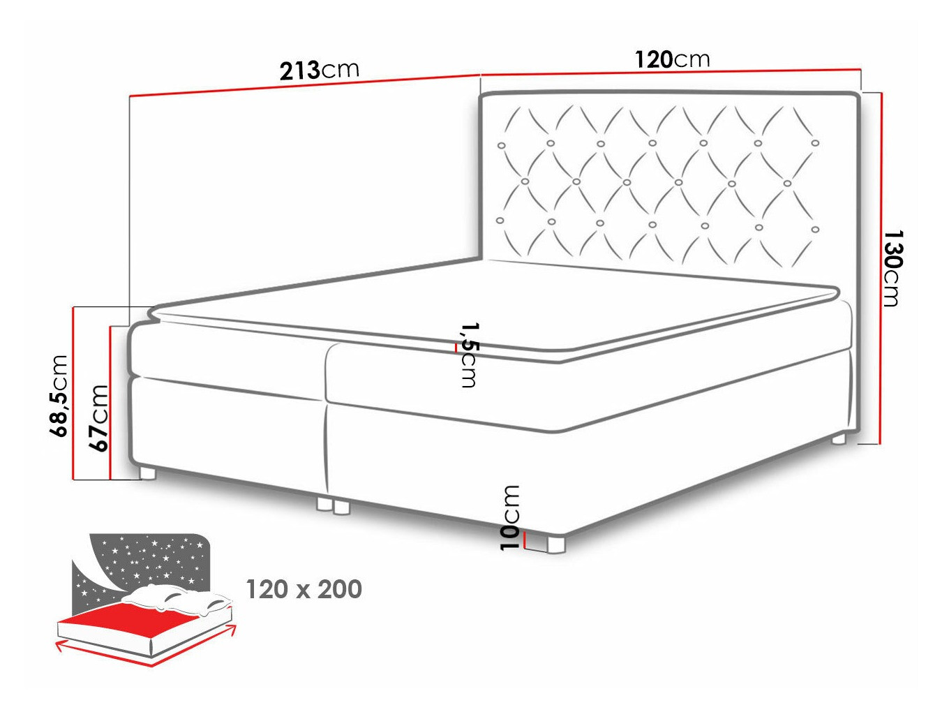 Boxspringbett Domus (Soft 017)
