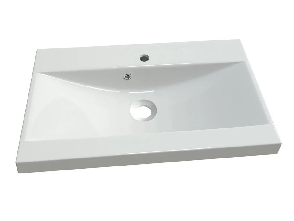 Badezimmer-Set Sarasota 140 (Glanzgrau + Kastanienholzoptik)