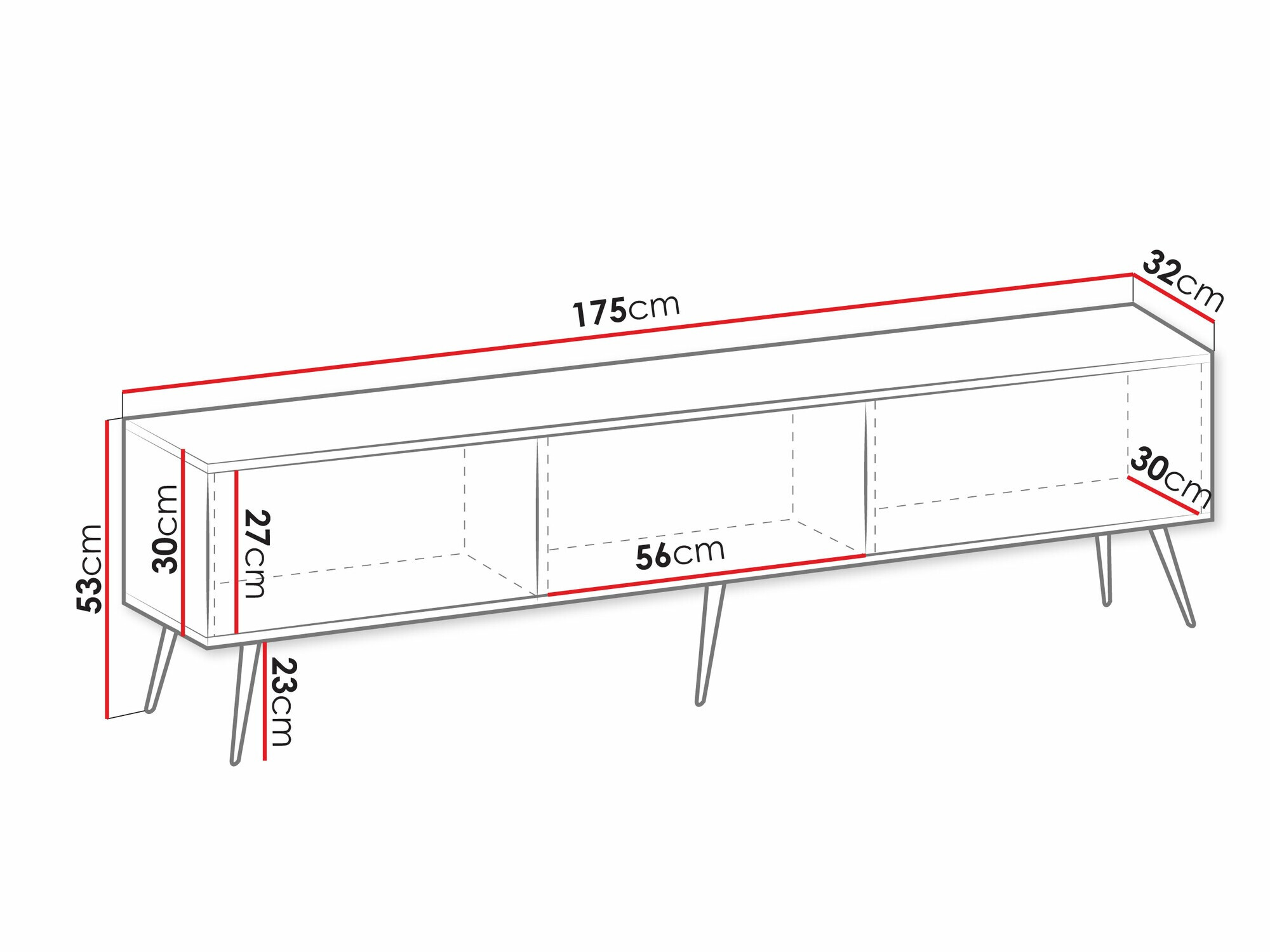 TV-Möbel Princal III (Weiss)