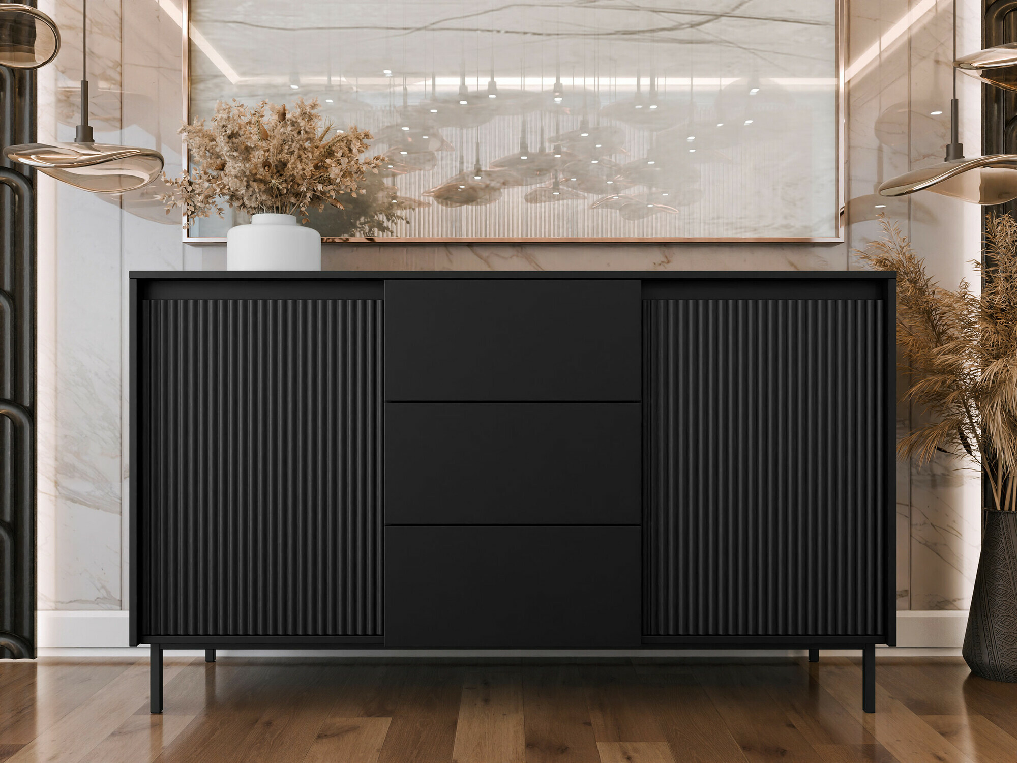 Kommoden Comfivo Delruva I (Schwarz)