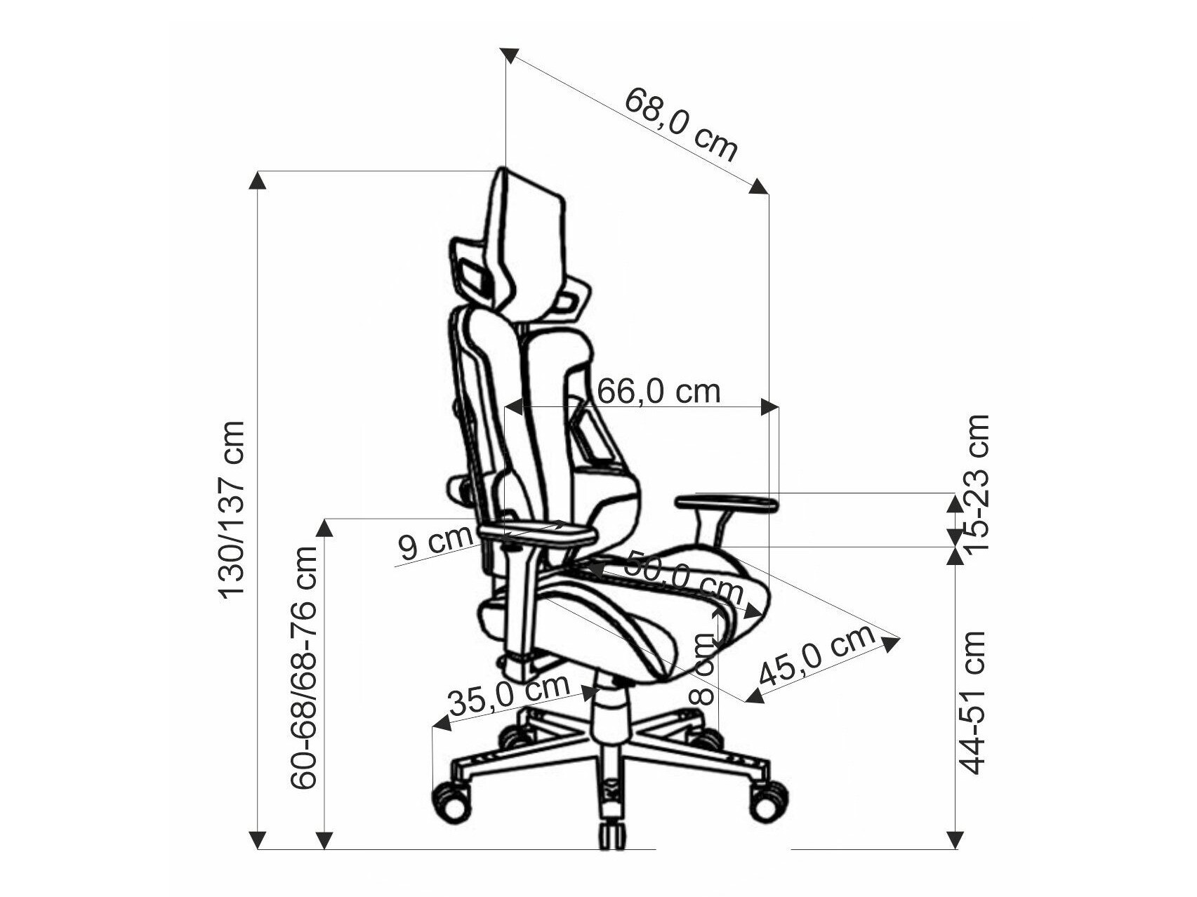 Gaming-Stuhl Houston 1713 (Grau)