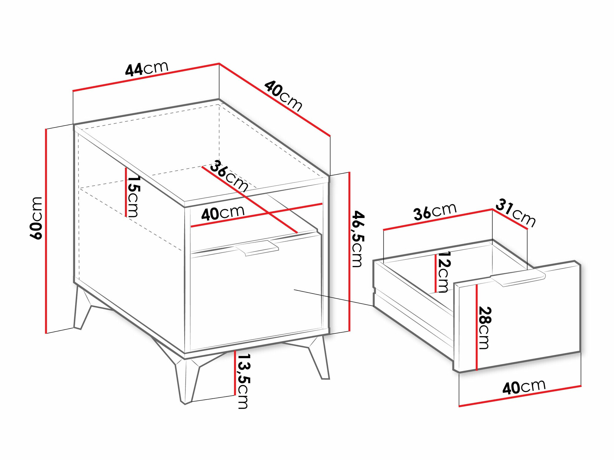 Nachttisch Comfivo Citrus