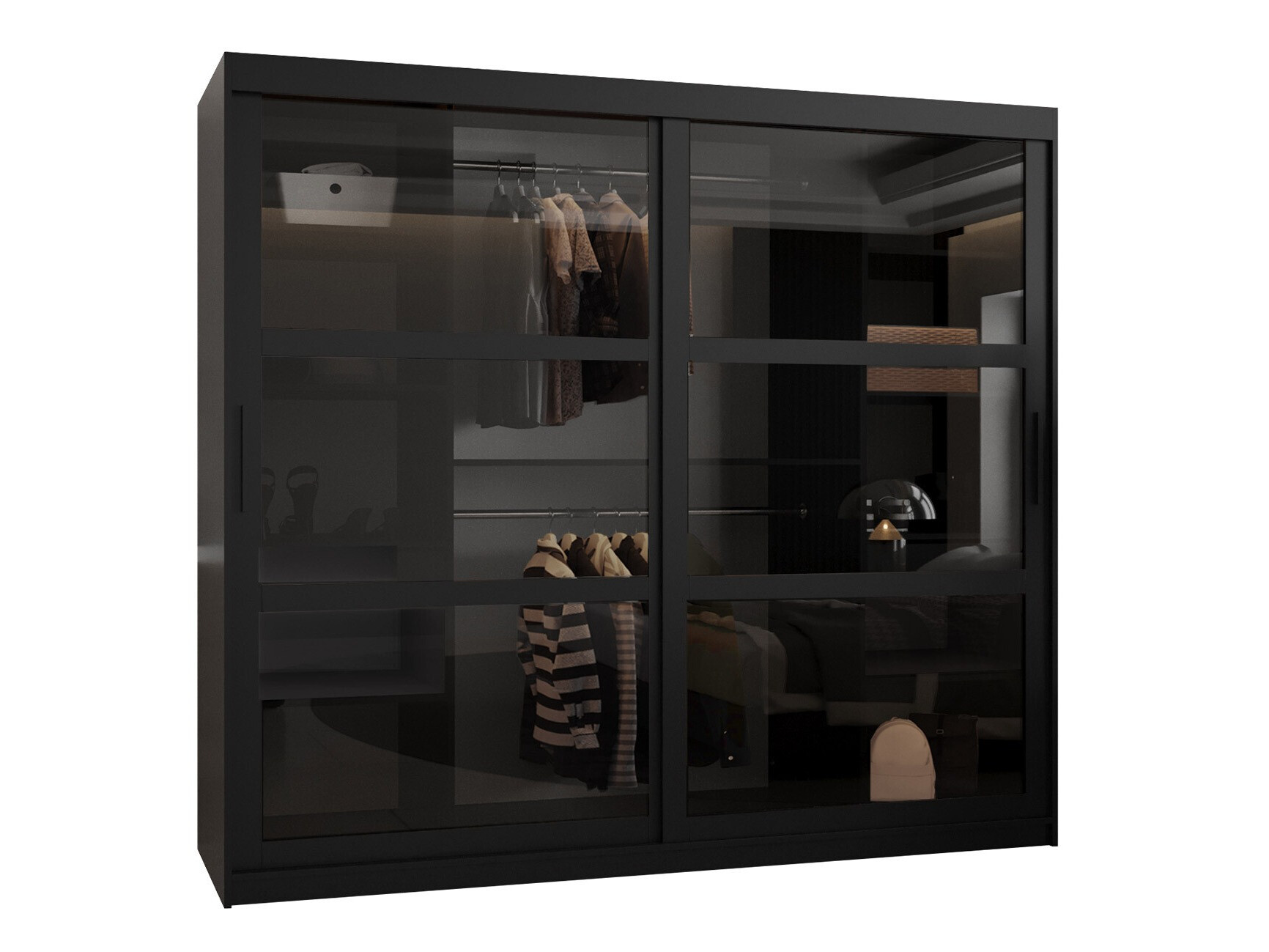 Kleiderschrank Hartford 482 (Schwarz)