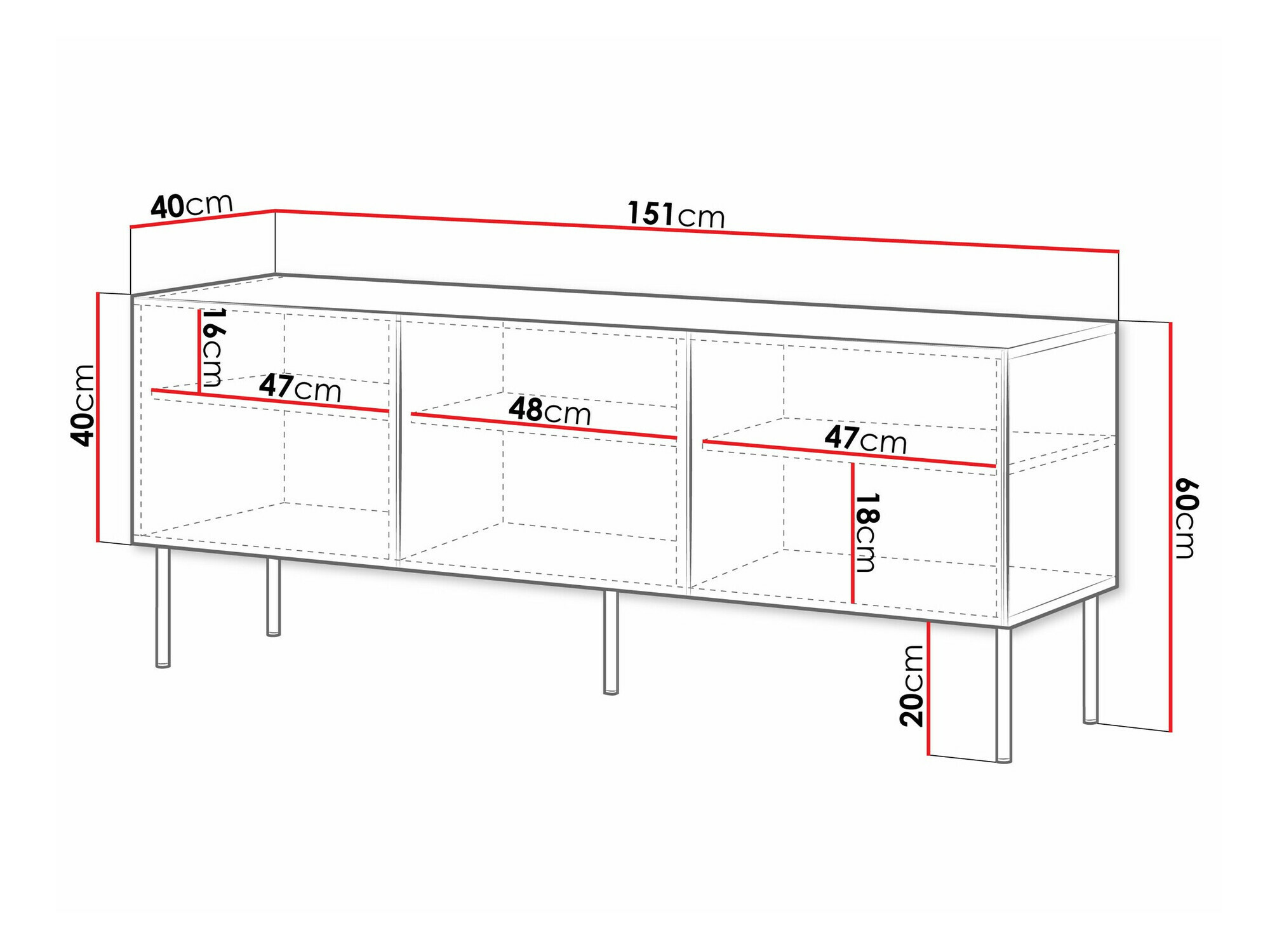 TV-Möbel Celra (Schwarz)