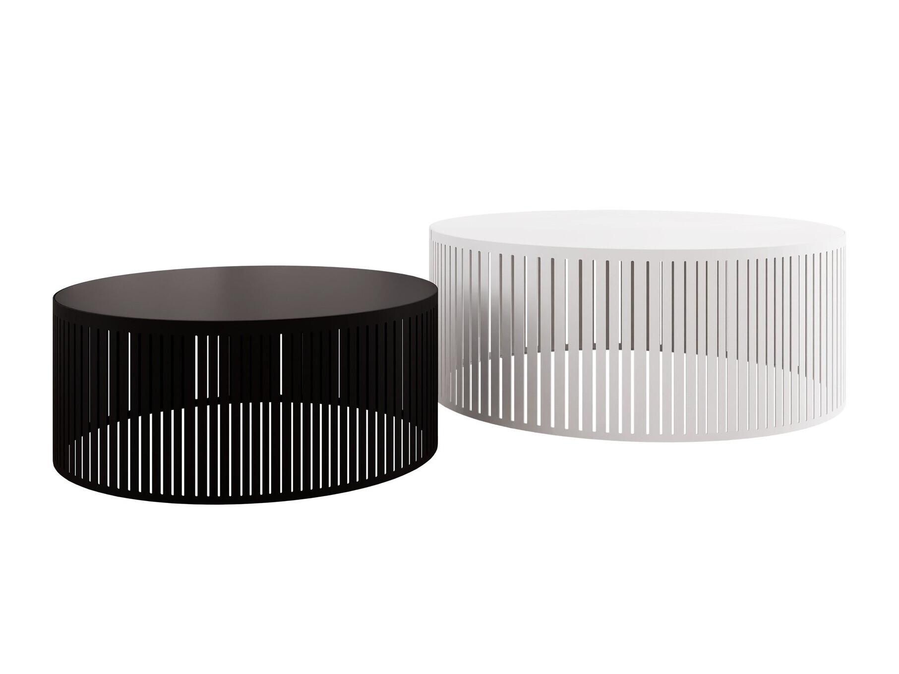 Couchtischset Prunis (Schwarz + Weiss)