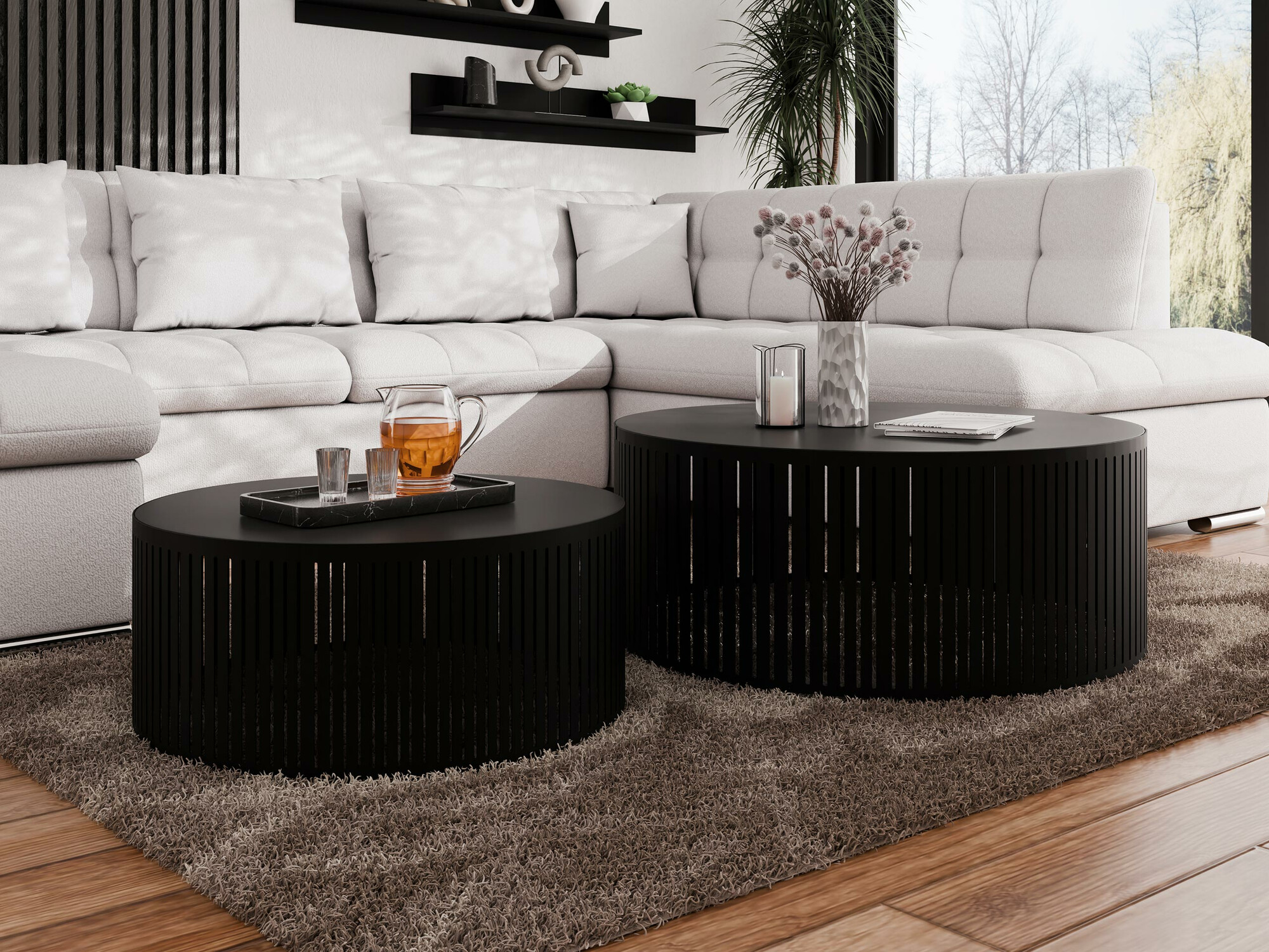 Couchtischset Prunis (Schwarz)