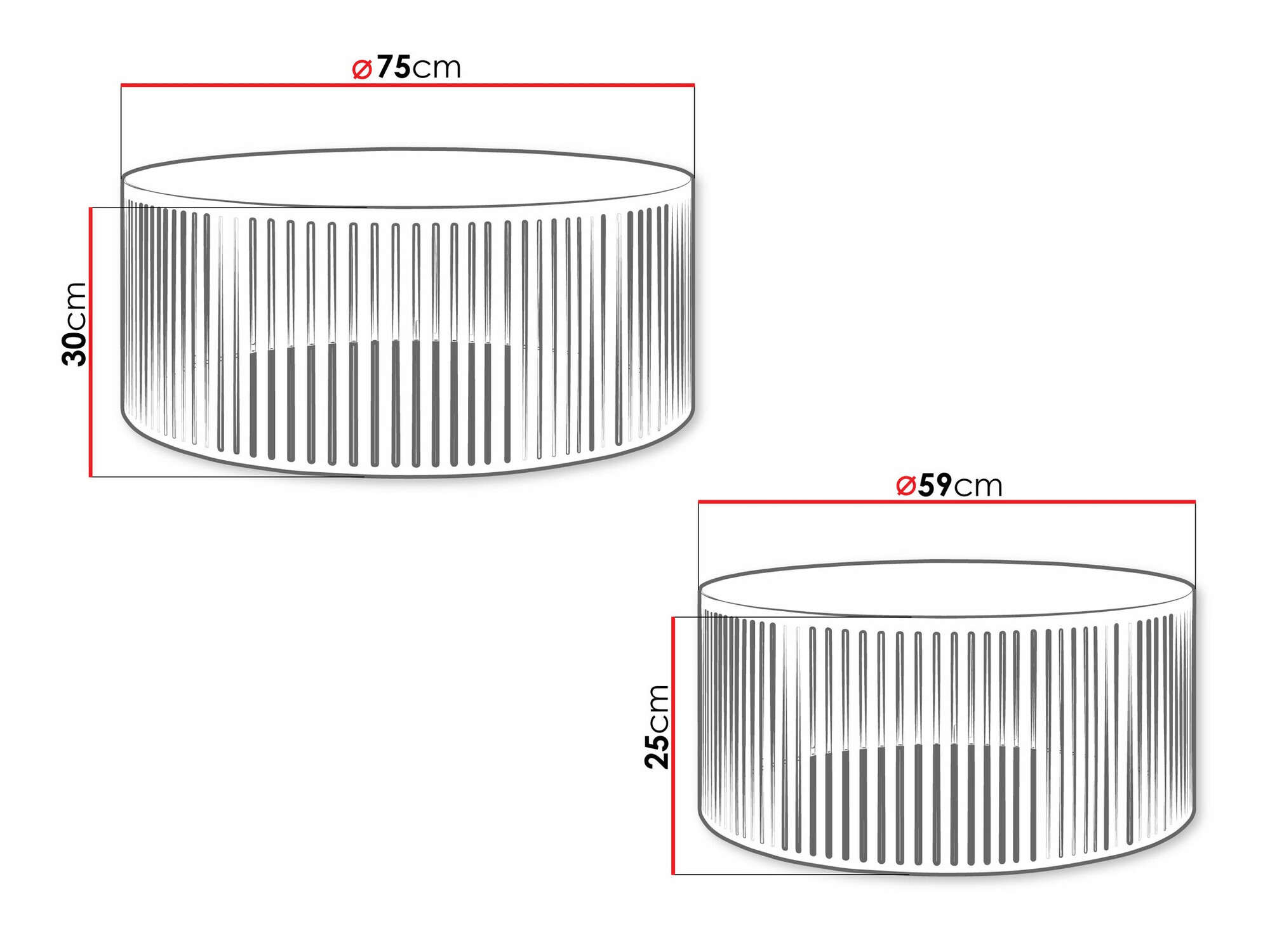 Couchtischset Prunis (Weiss)