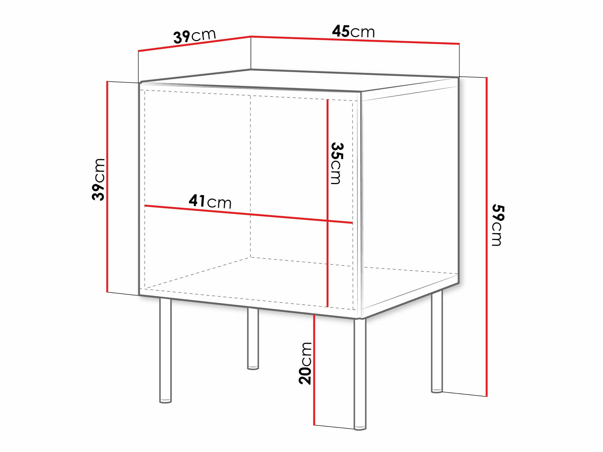 Ein Satz Nachttische Celra (Weiss)