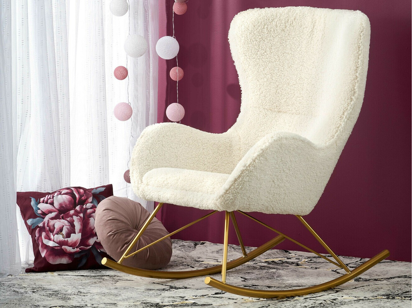 Schaukelstuhl Houston 1326 (Cremefarben)