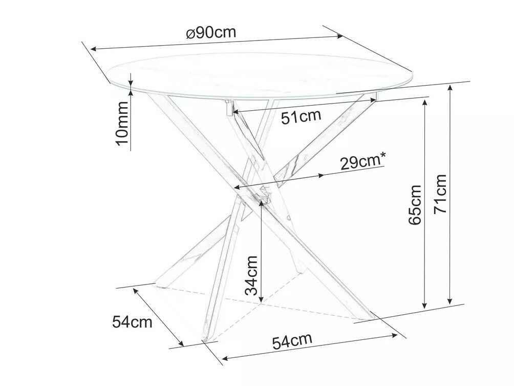 Tisch Detroit 375 (Silber)