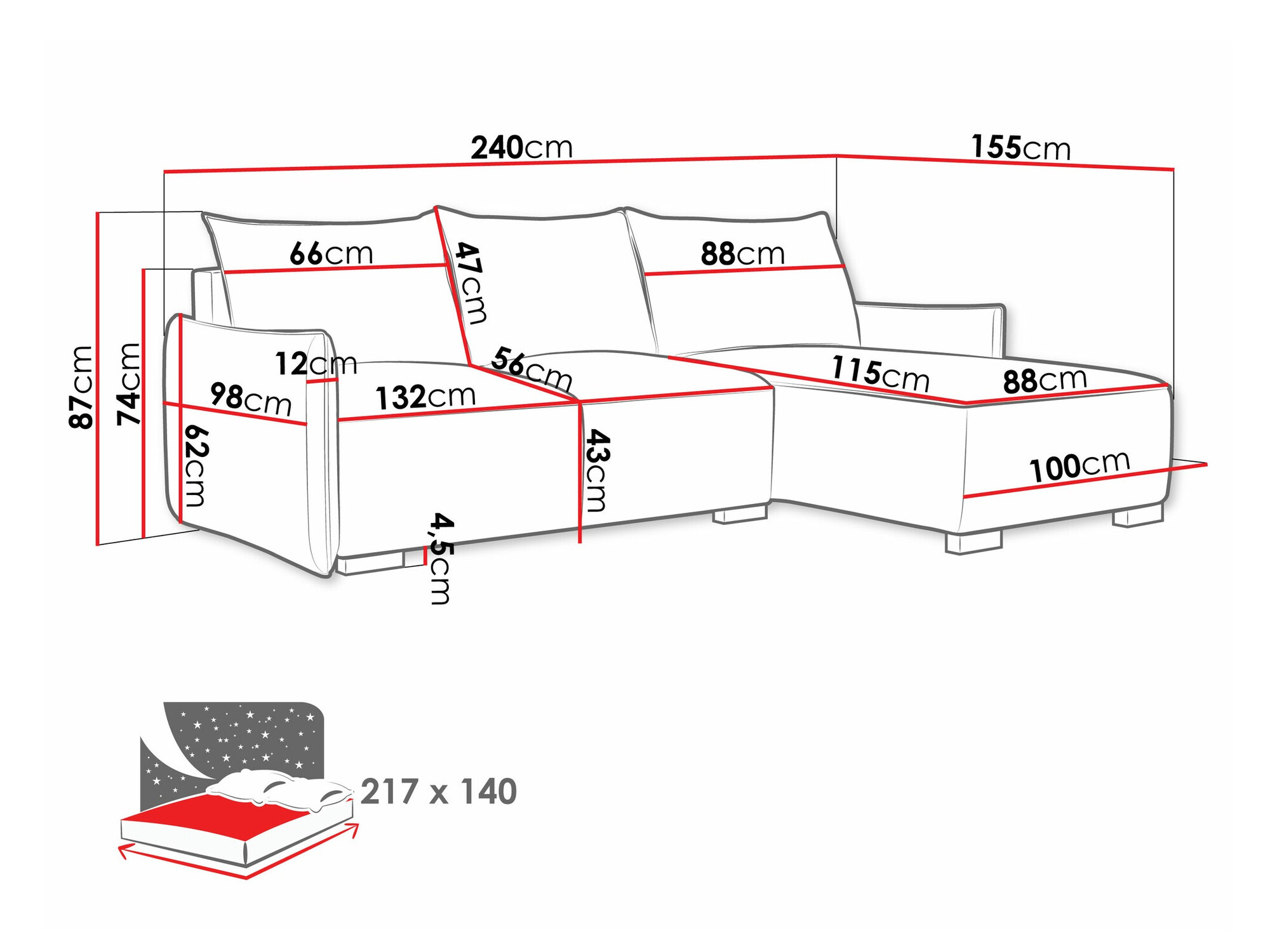Ecksofa Columbus 226 (Soul 8)