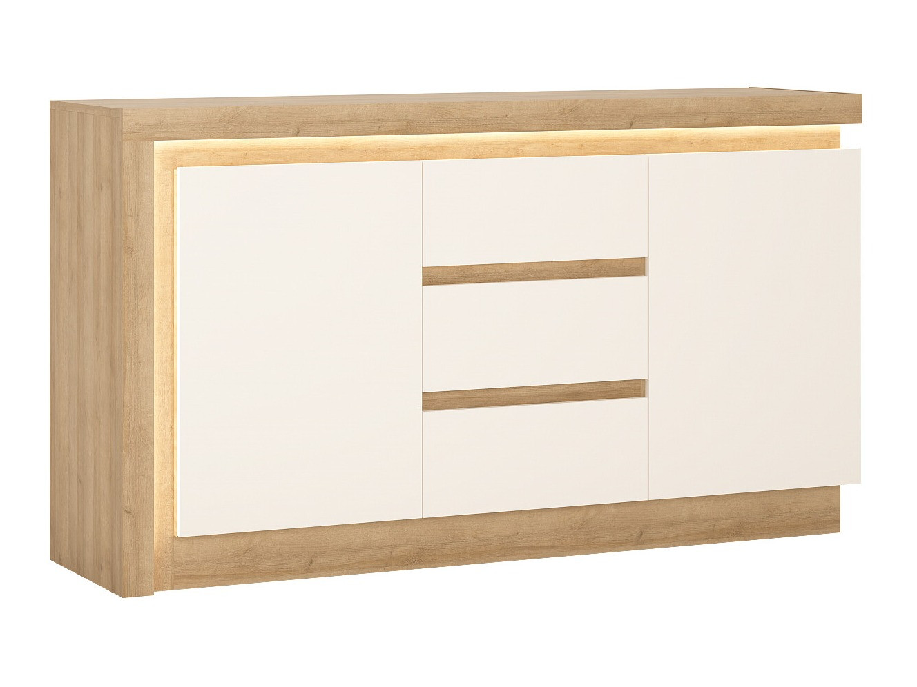 Kommode Feldeli 103 (Weiss + Eiche)
