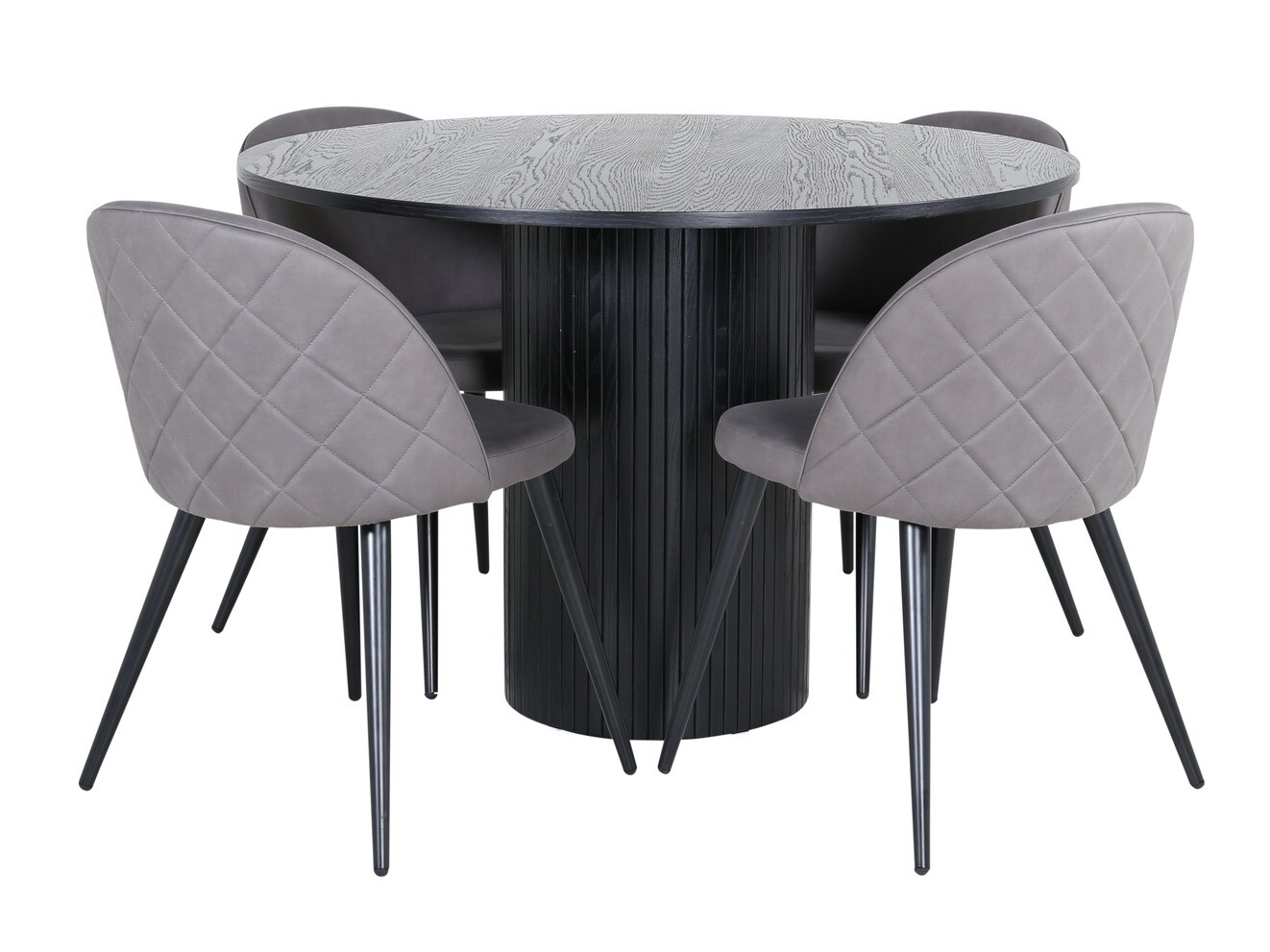 Essgruppe Dallas 3070 (Grau + Schwarz)
