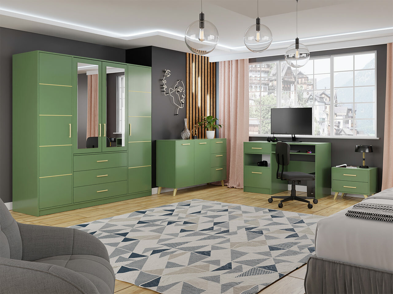 Möbel-Set Delbalo 106 (Grün)