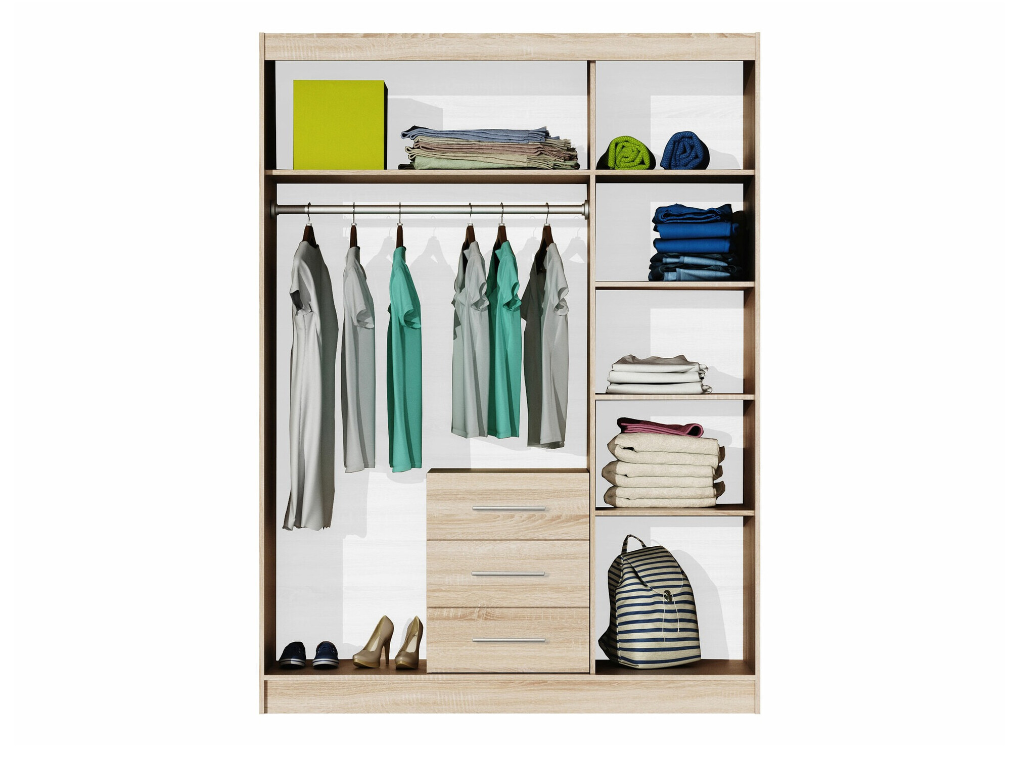 Kleiderschrank Dortivu 153 (Weiss)