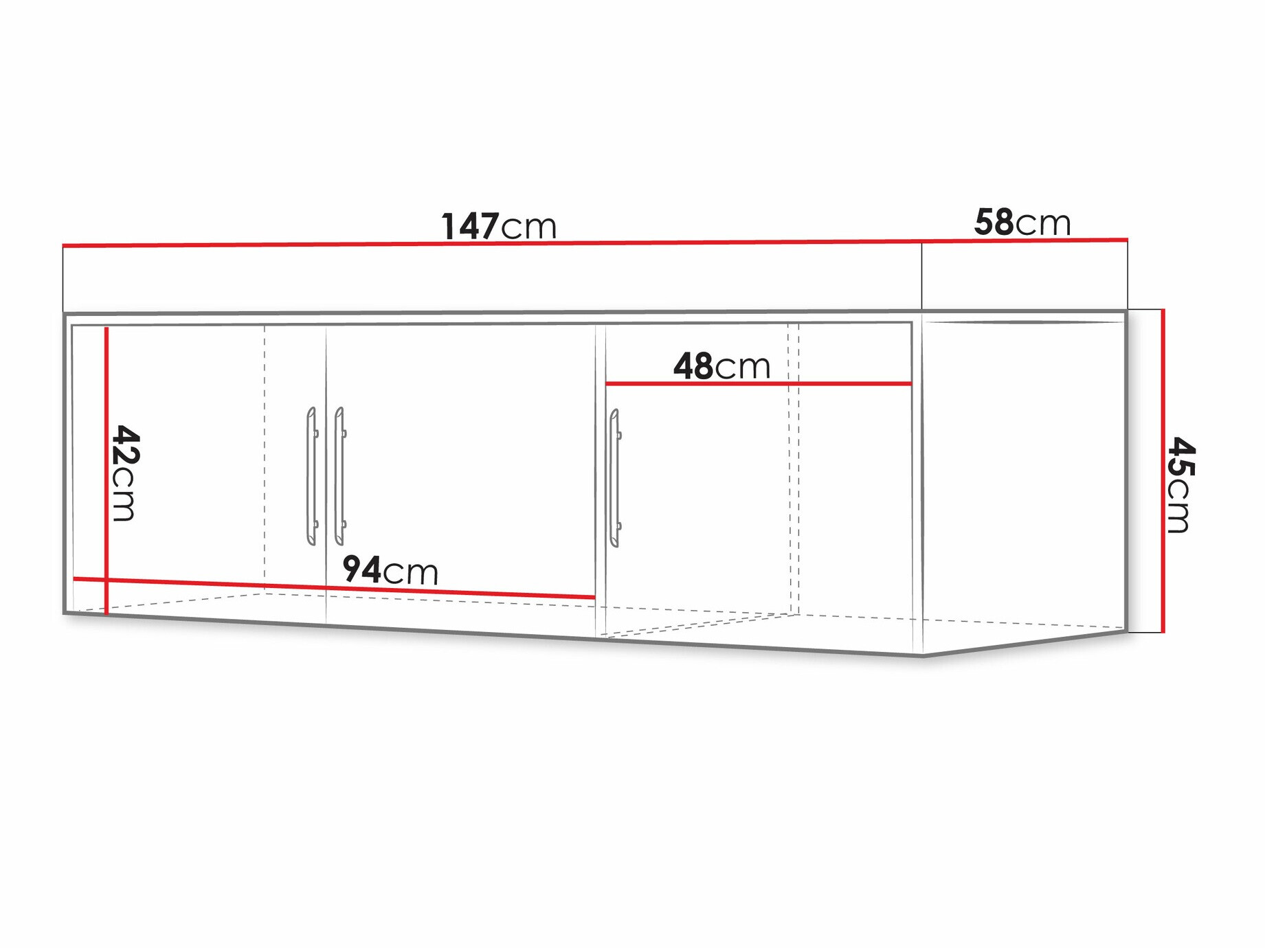 Sideboard Dortivu I (Wellington Eichenholzoptik)