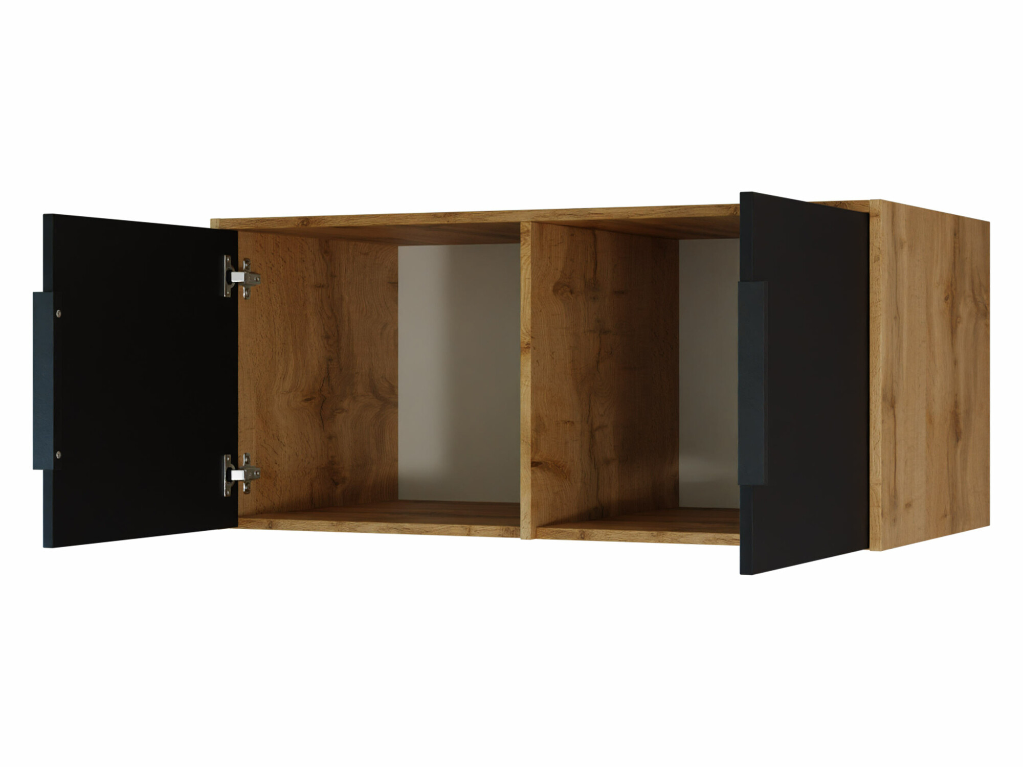 Kleiderschrank Collis (Wotan Eiche + Schwarz)