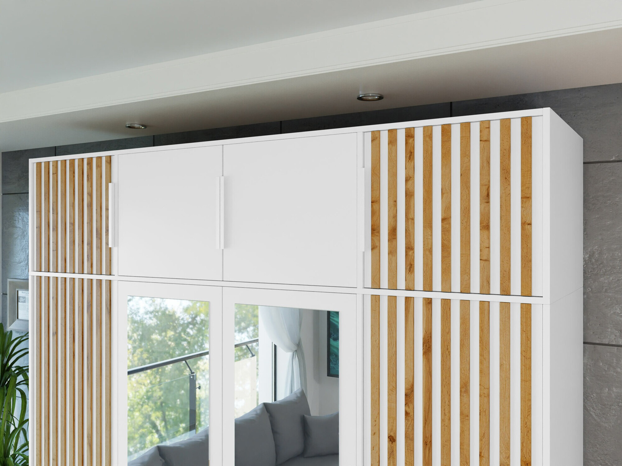 Sideboard Collis II (Weiss + Wotan Eiche)