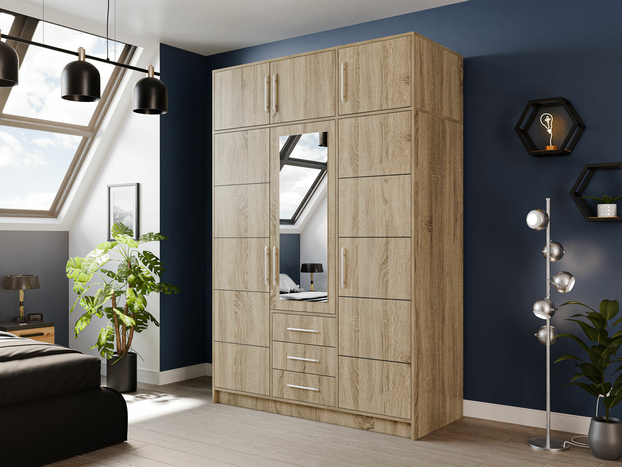 Sideboard Dortivu I (Sonoma eichenholz)